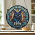 Cat Black Memorial Stained Glass Effect Suncatcher